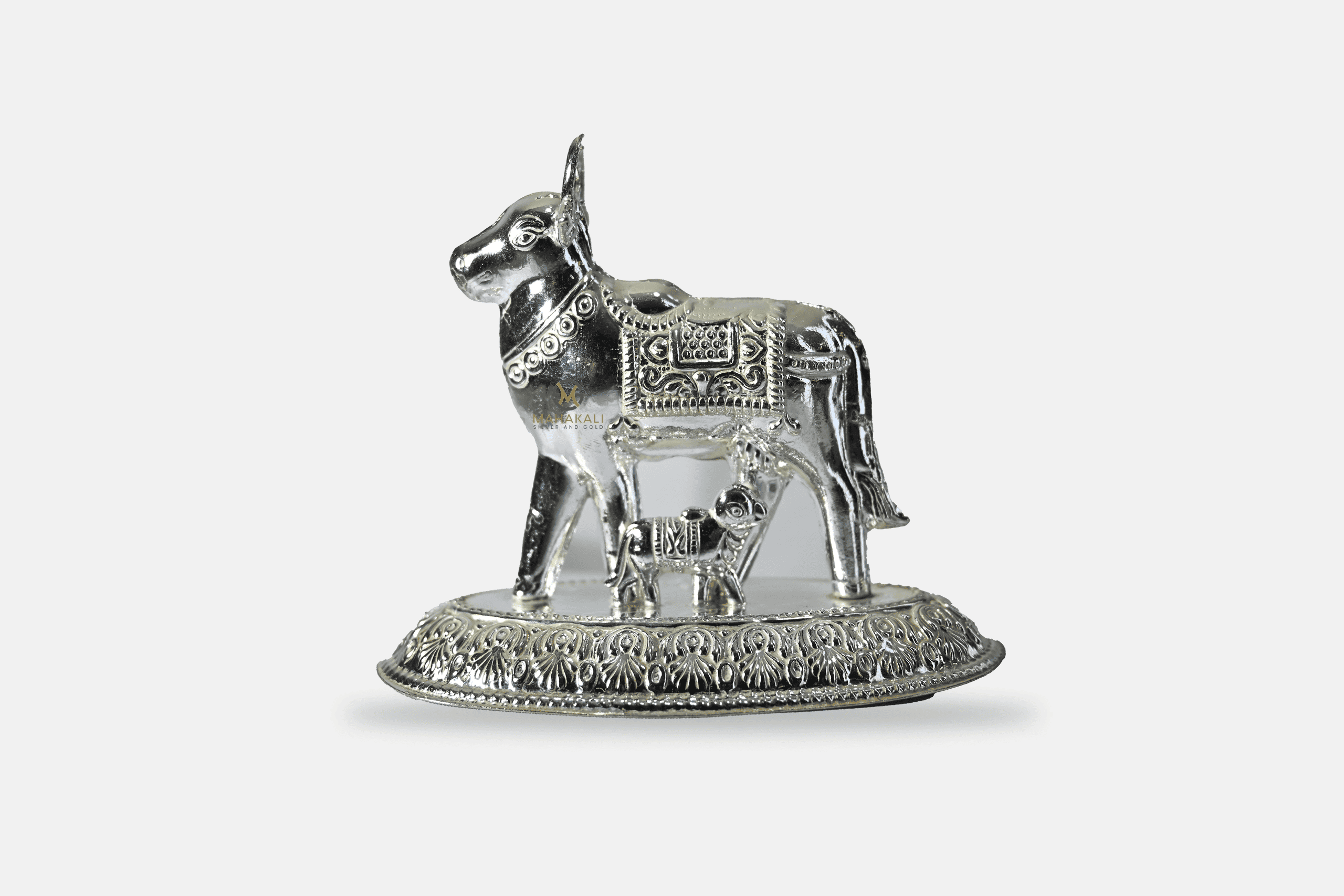 Divine Kamdhenu Cow & Calf Statue Animal MJ