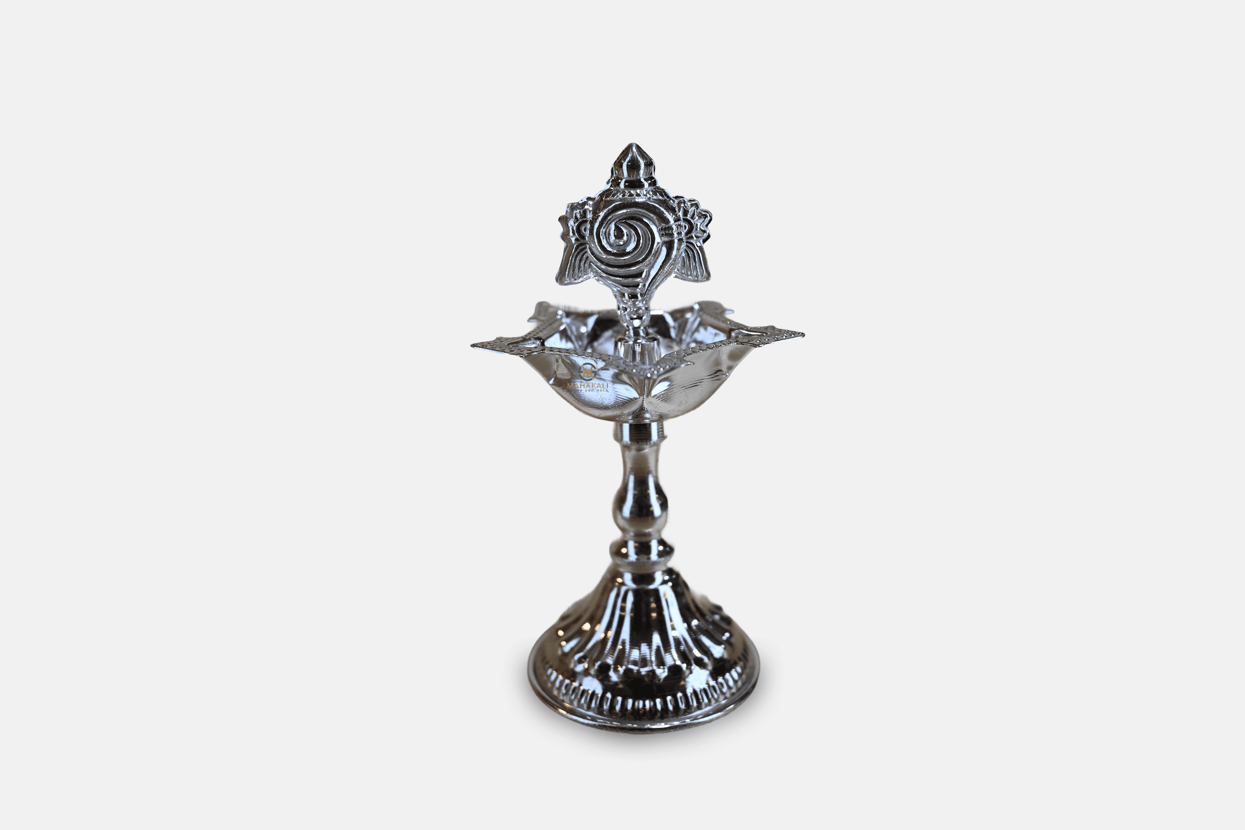 Sacred Lotus Silver Diya Pair