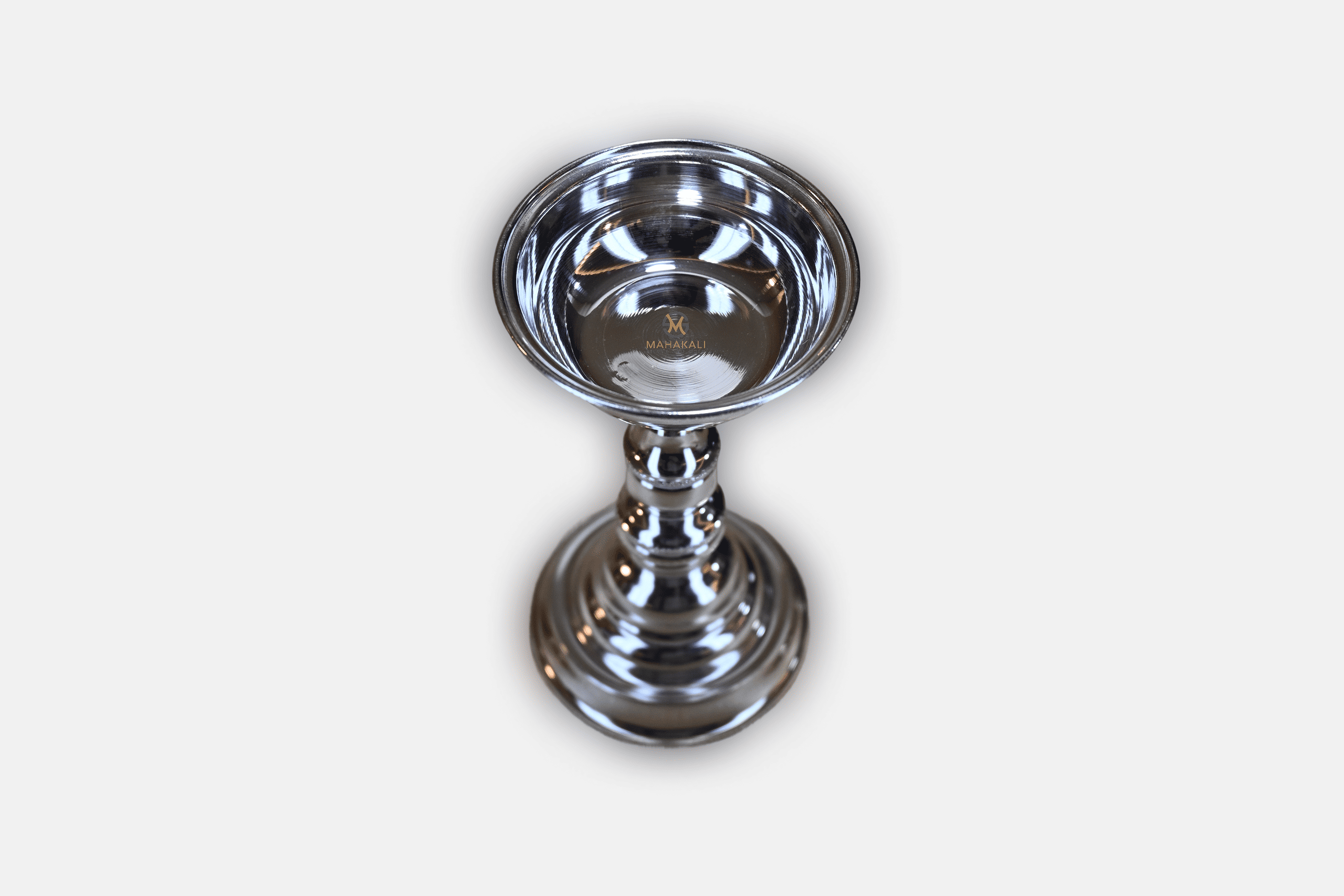 Divine Blossom Silver Diya Pair