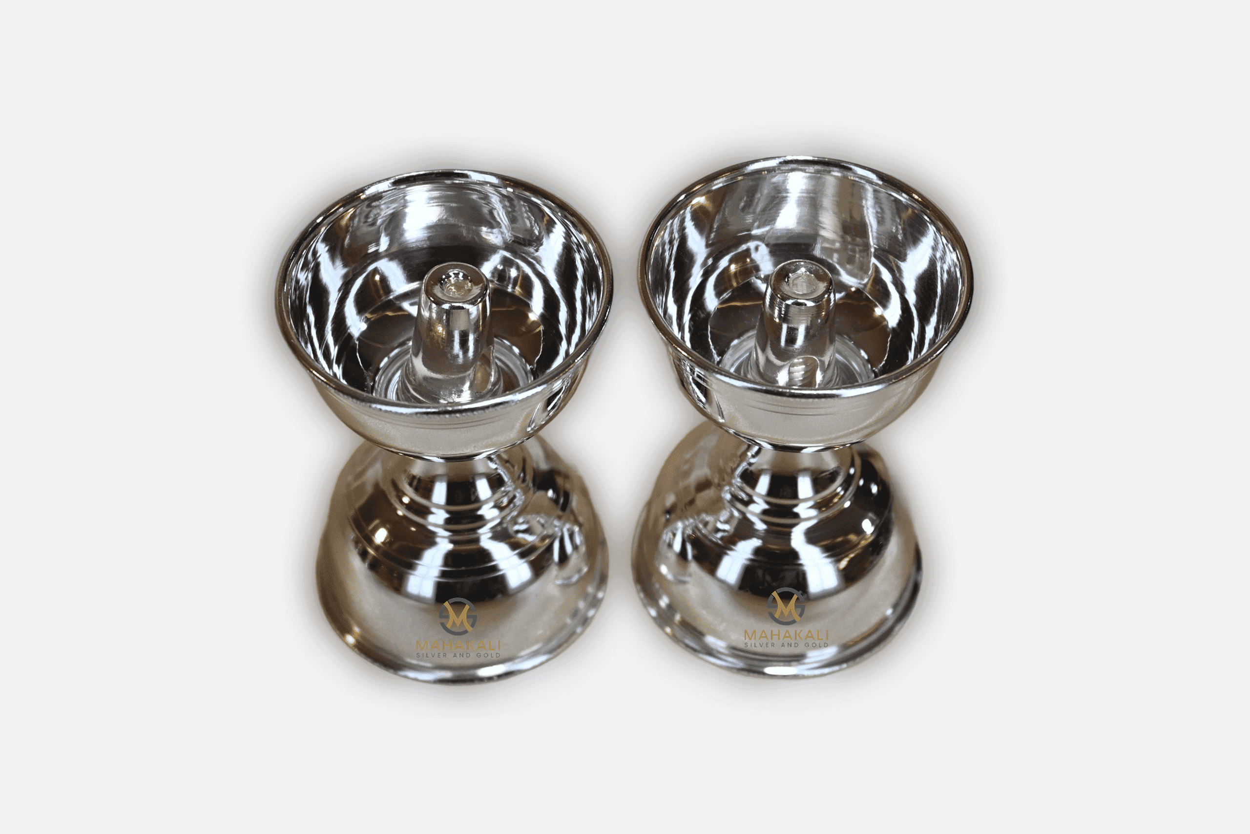 Silver Lotus Design Diya