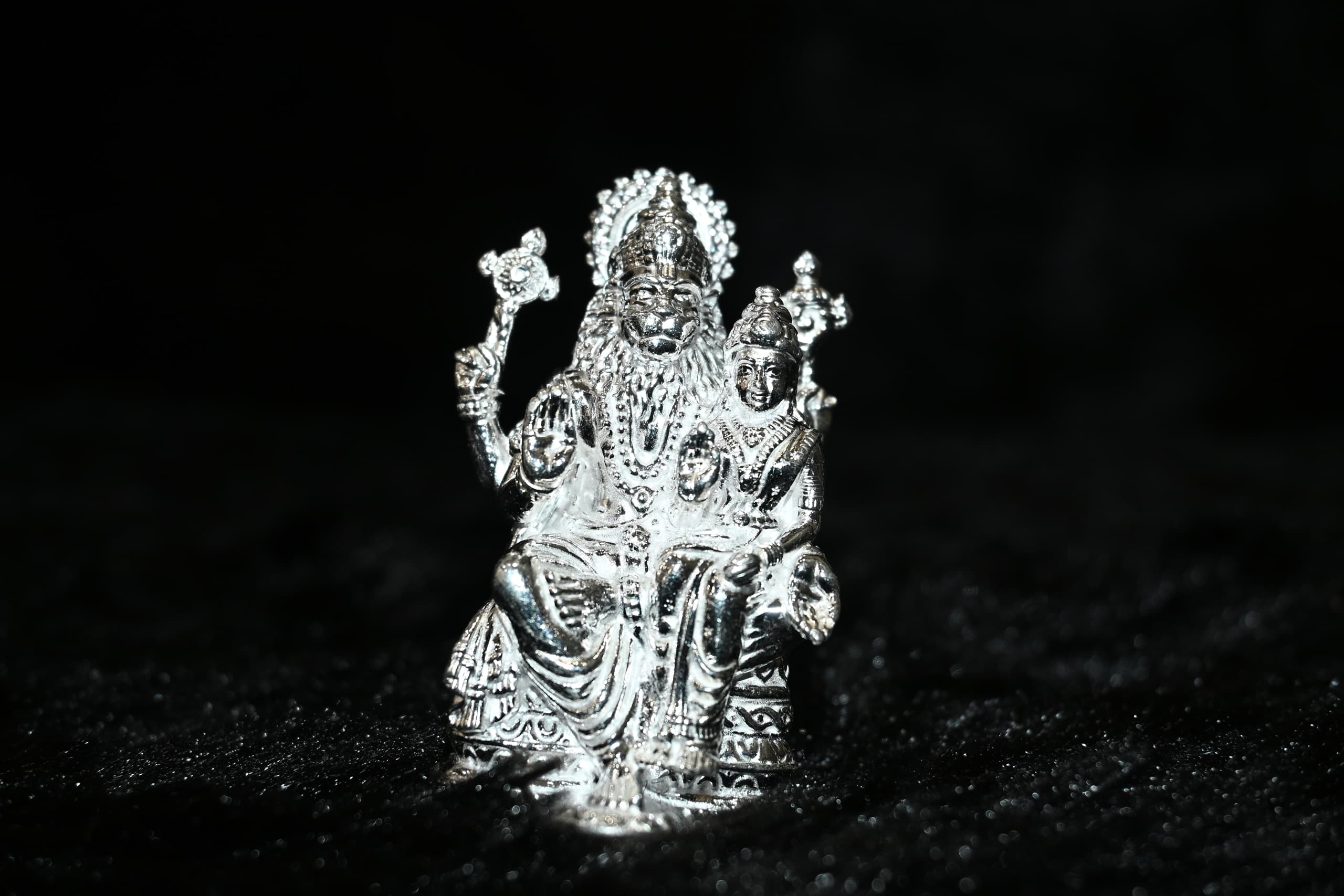 Silver Solid Lord Narasimha Murti