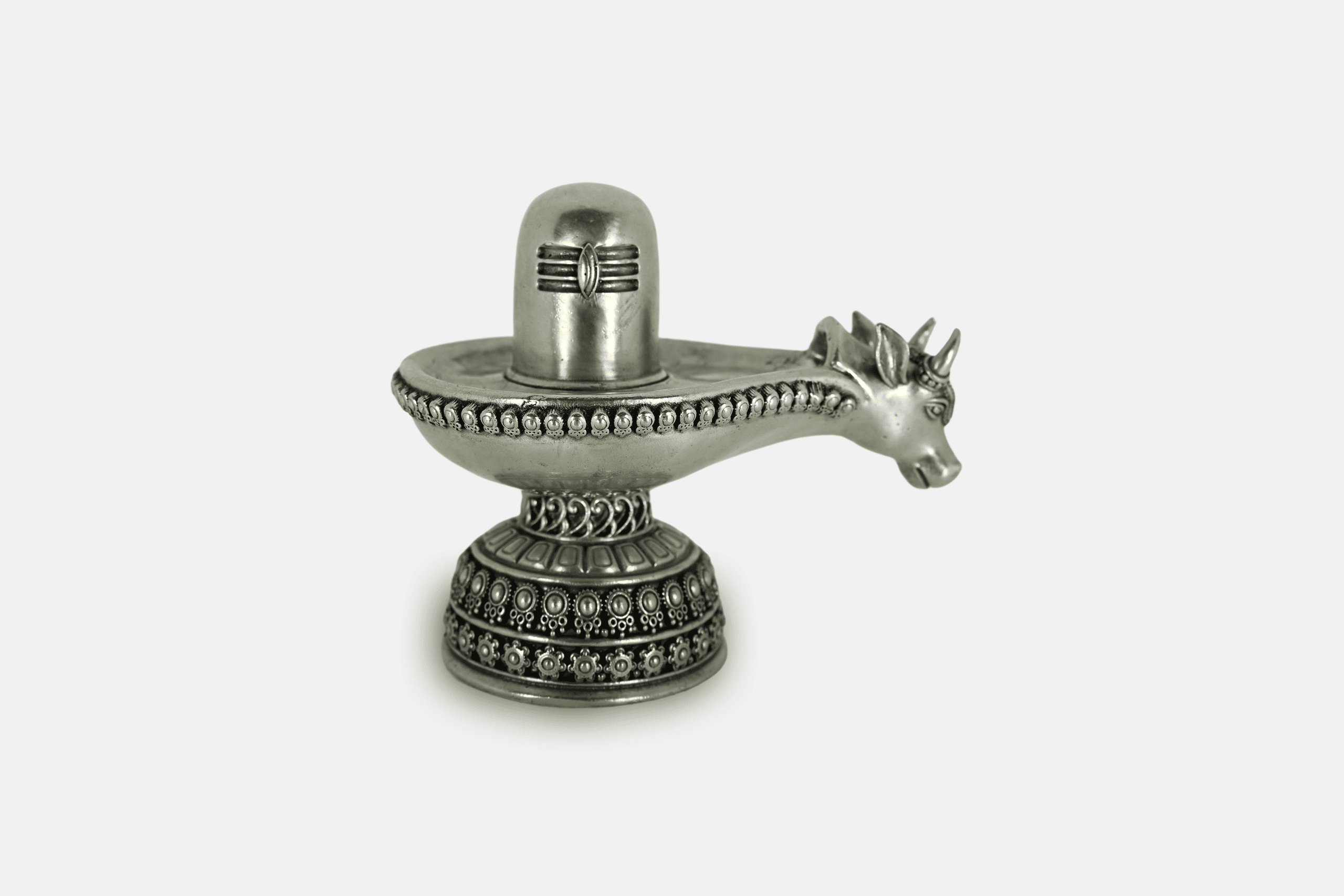 Silver Solid Shivling Murti
