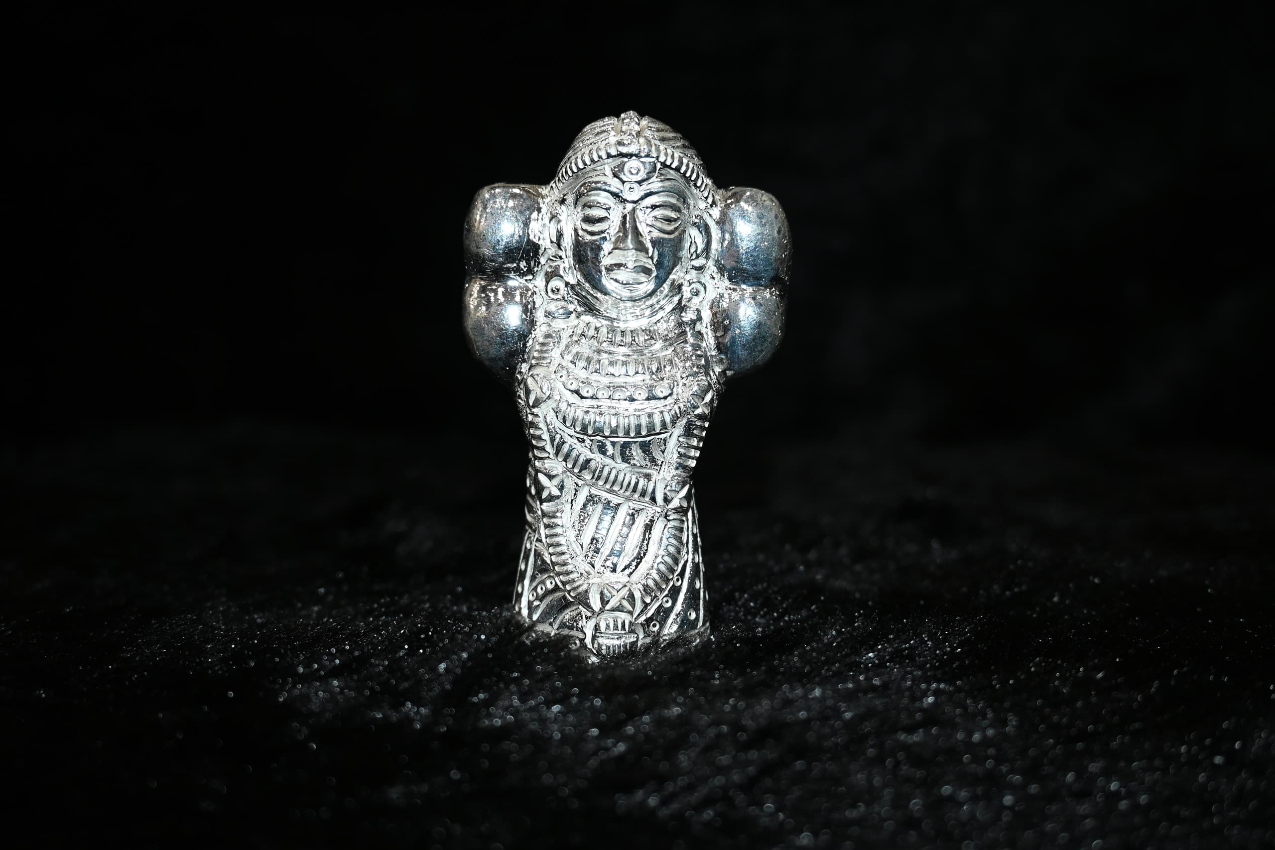 Silver Solid Mahalaxmi Murti