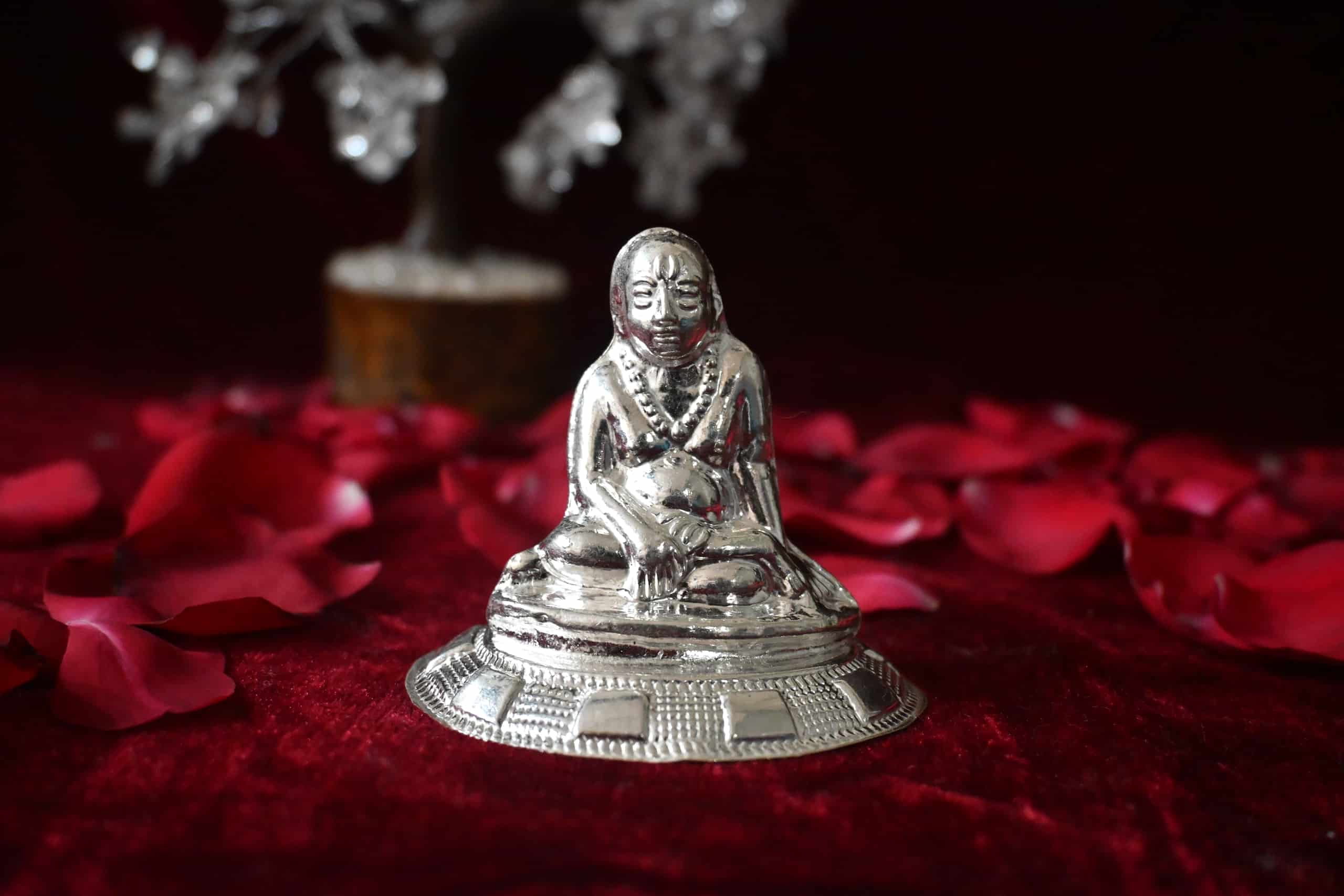 Swami Samarth Pokal Silver Murti