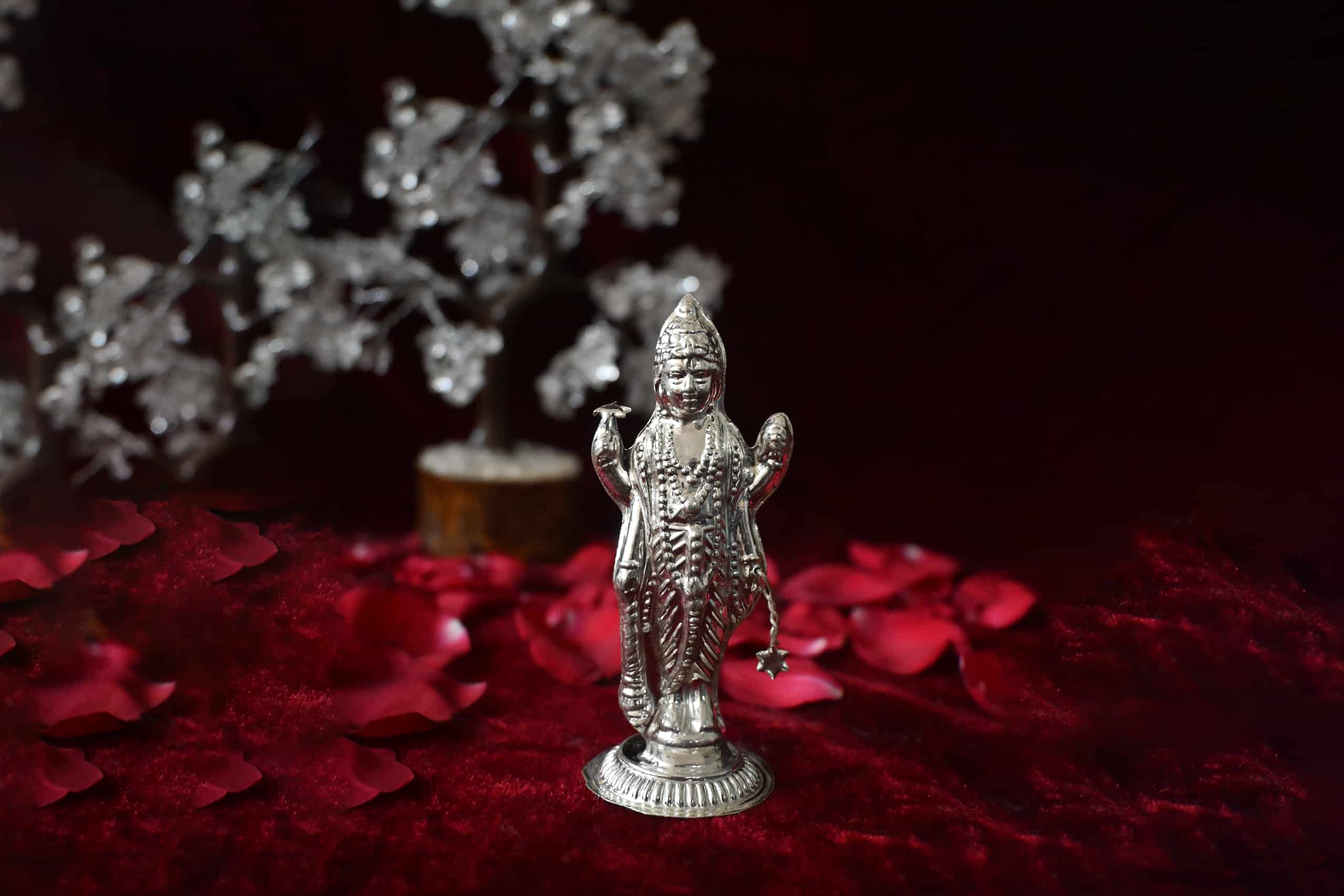 Lord Vishnu Pokal Silver Murti