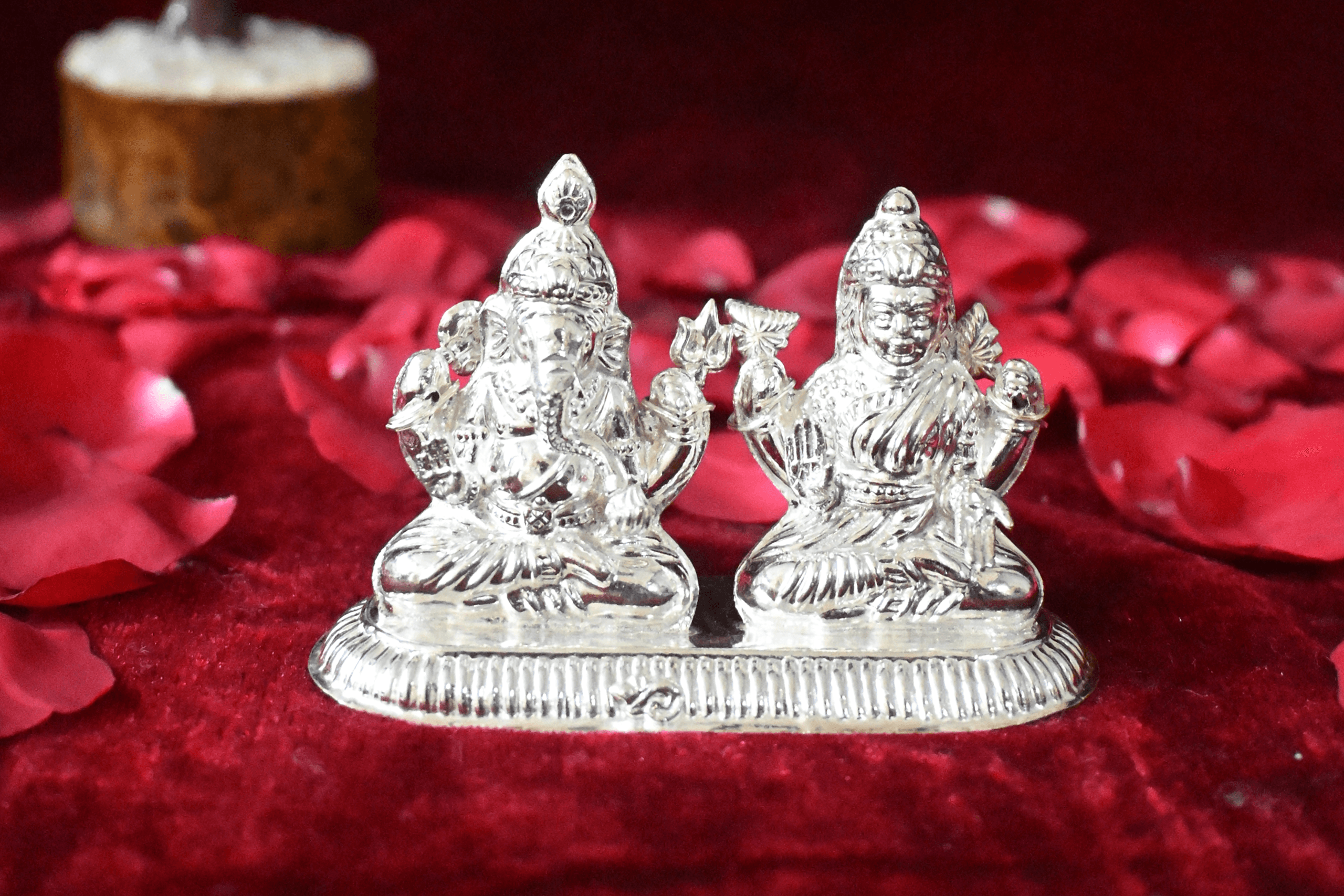 Ganapati Lakshmi Silver Murti