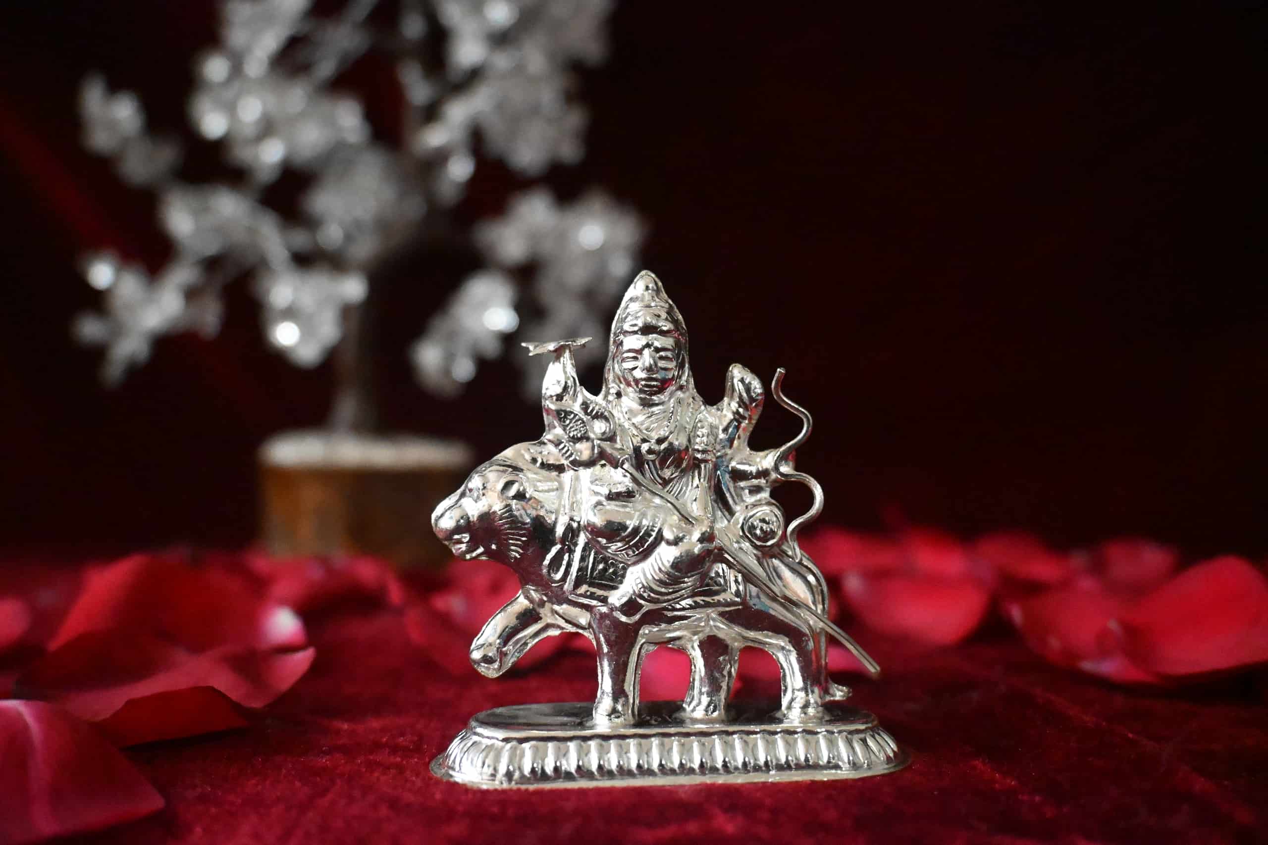 Maa Durga Silver Murti